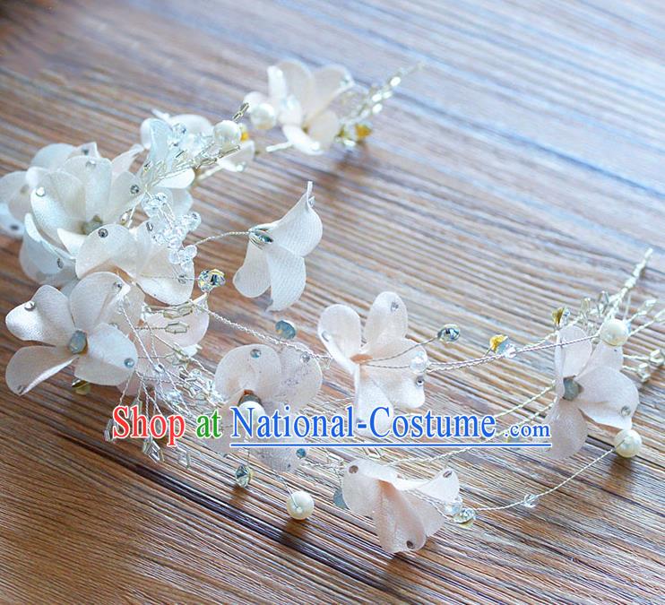 Handmade Classical Wedding Hair Accessories Bride Headwear Flowers Pearls Hair Clasp for Women