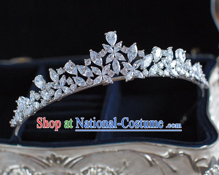 Handmade Classical Hair Accessories Bride Baroque Crystal Royal Crown Coronet Headwear for Women