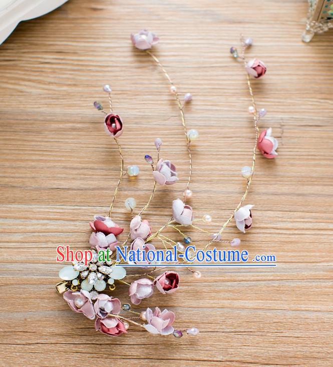 Handmade Classical Wedding Hair Accessories Bride Headwear Flowers Hair Stick for Women