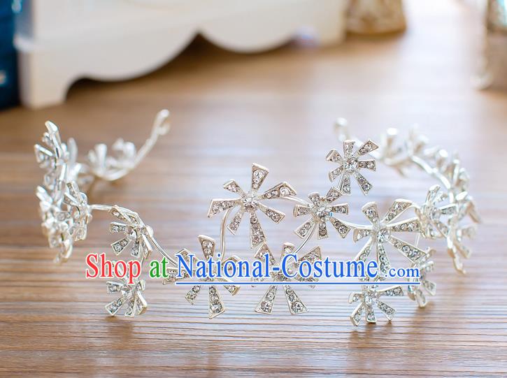 Handmade Classical Hair Accessories Baroque Crystal Royal Crown Princess Hair Clasp for Women