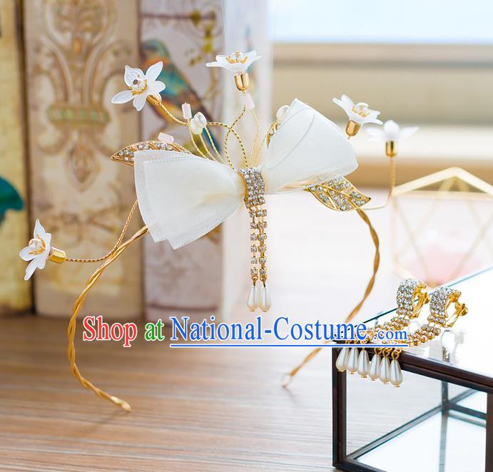 Chinese Hair Jewelry Accessories Xiuhe Suit Hairpins Headwear Headdress Hair Crown for Women