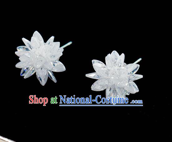 Handmade Classical Wedding Accessories Bride Crystal Earrings for Women