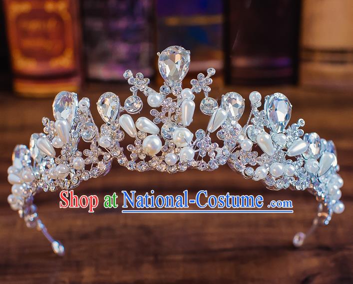 Handmade Classical Wedding Hair Accessories Bride Baroque Crystal Royal Crown for Women