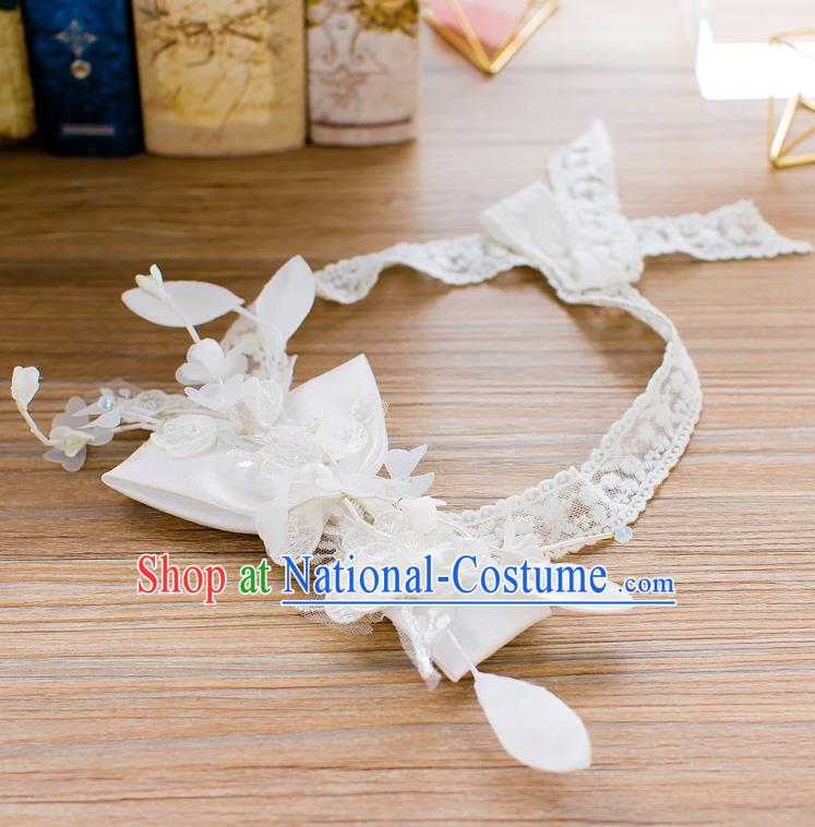 Handmade Classical Wedding Hair Accessories Bride Butterfly Hair Clasp Lace Headband for Women