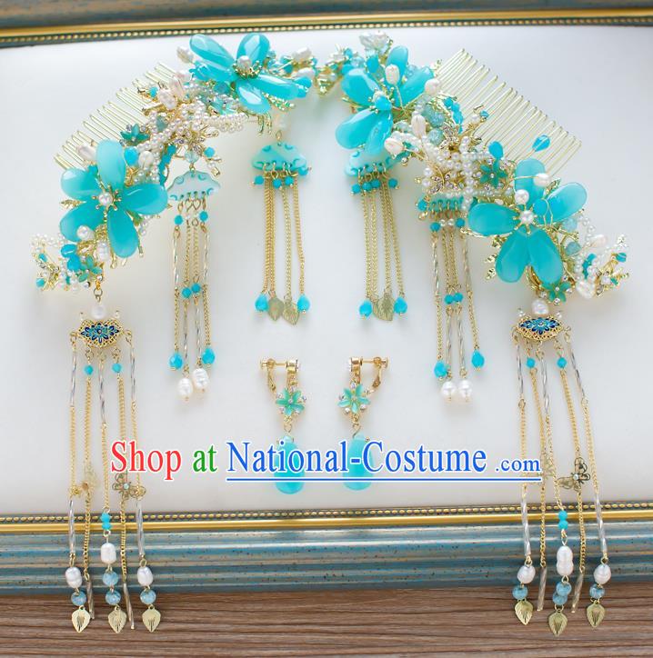 Chinese Hair Jewelry Accessories Xiuhe Suit Hairpins Headwear Headdress Hair Crown for Women