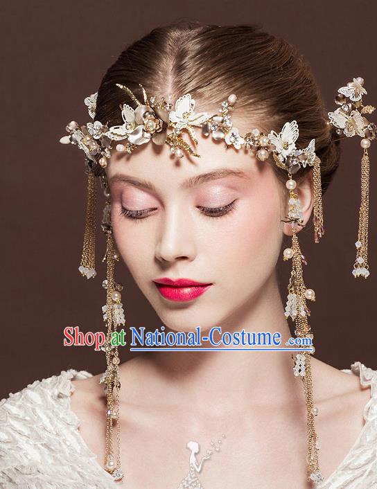 Chinese Handmade Classical Hair Accessories Ancient Tassel Hair Clasp Hairpins for Women