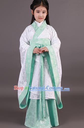 Traditional China Han Dynasty Ancient Palace Princess Hanfu Clothing for Kids