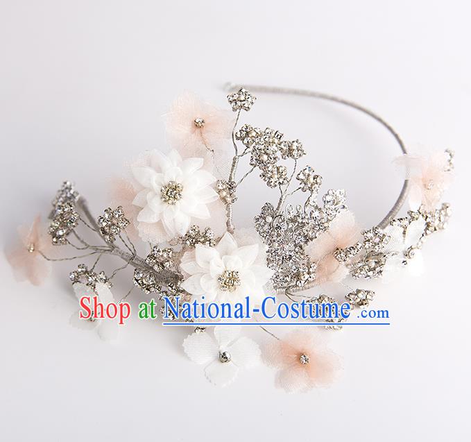 Handmade Classical Wedding Hair Accessories Bride Crystal Flowers Hair Clasp Headwear for Women