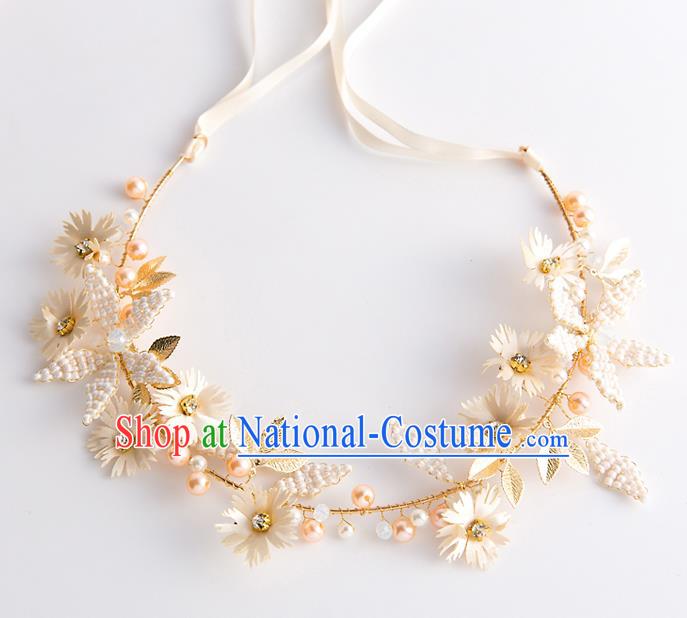 Handmade Classical Wedding Hair Accessories Bride Flowers Headband Hair Clasp Headwear for Women