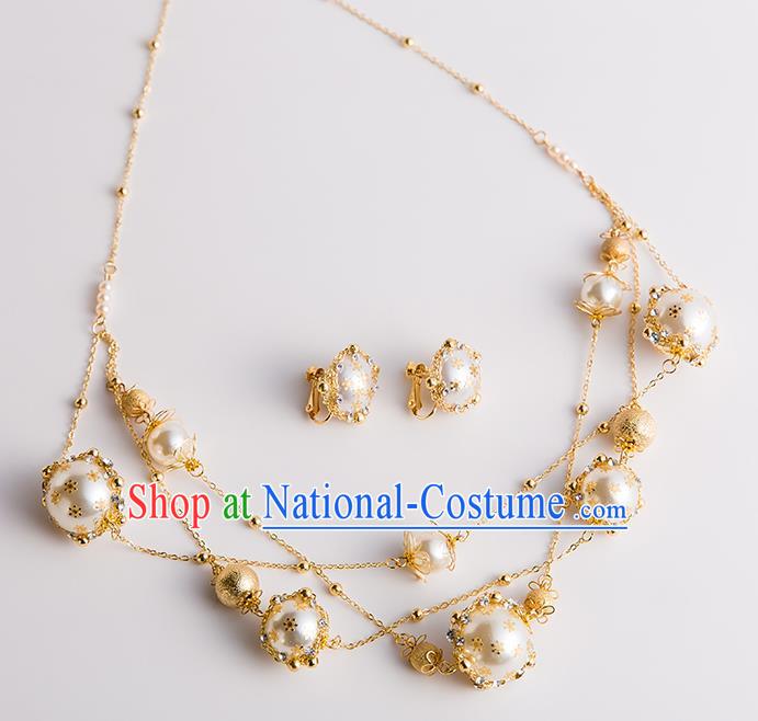 Handmade Classical Wedding Hair Accessories Bride Pearls Hair Clasp Headwear for Women