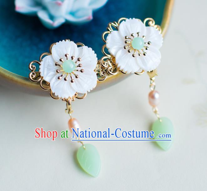 Handmade Classical Wedding Accessories Baroque Flowers Hanfu Earrings for Women