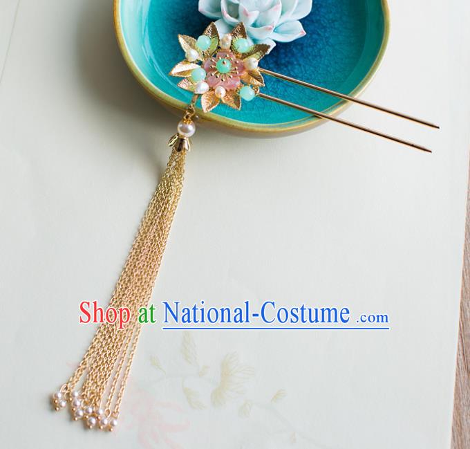 Chinese Handmade Classical Hair Accessories Wedding Hairpins Tassel Step Shake Headwear