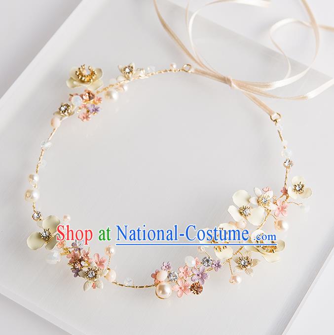 Handmade Classical Wedding Hair Accessories Bride Flower Headband Hair Clasp for Women