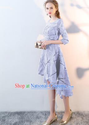 Top Grade Modern Dance Costume Chorus Group Clothing Bridesmaid Grey Dress for Women