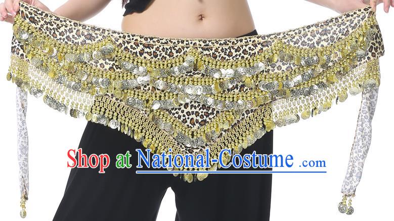 Indian Belly Dance Leopard Waistband India Raks Sharki Paillette Belts Waist Accessories for Women