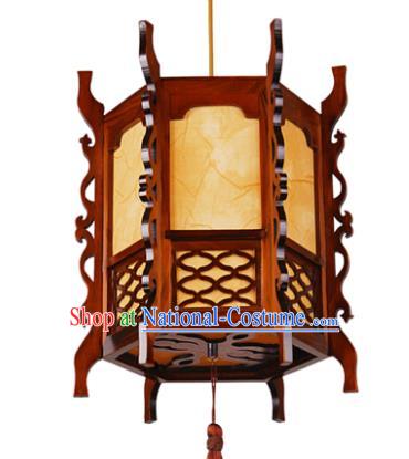 Traditional Chinese Wood Hanging Palace Lanterns Handmade Lantern Ancient Ceiling Lamp