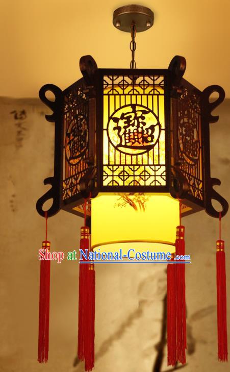 Traditional Chinese Carving Hanging Palace Lanterns Handmade Painted Lantern Ancient Ceiling Lamp