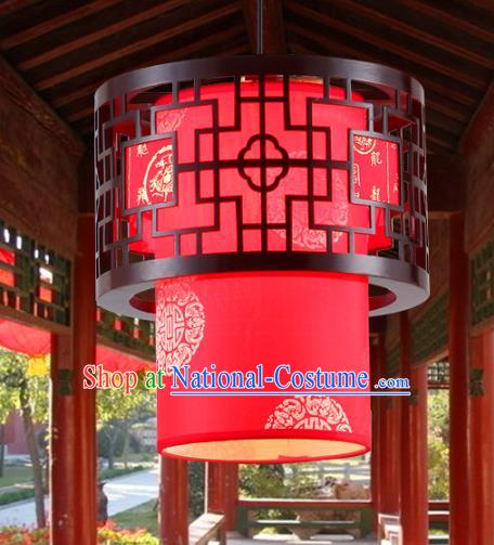 Traditional Chinese Red Hanging Palace Lanterns Handmade Lantern Ancient Ceiling Lamp