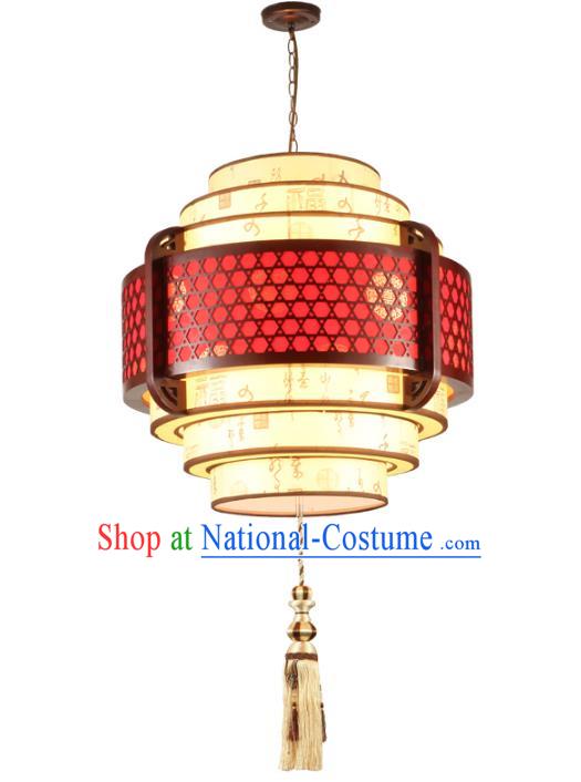 Traditional Chinese Parchment Hanging Palace Lanterns Handmade Wood Lantern Ancient Ceiling Lamp