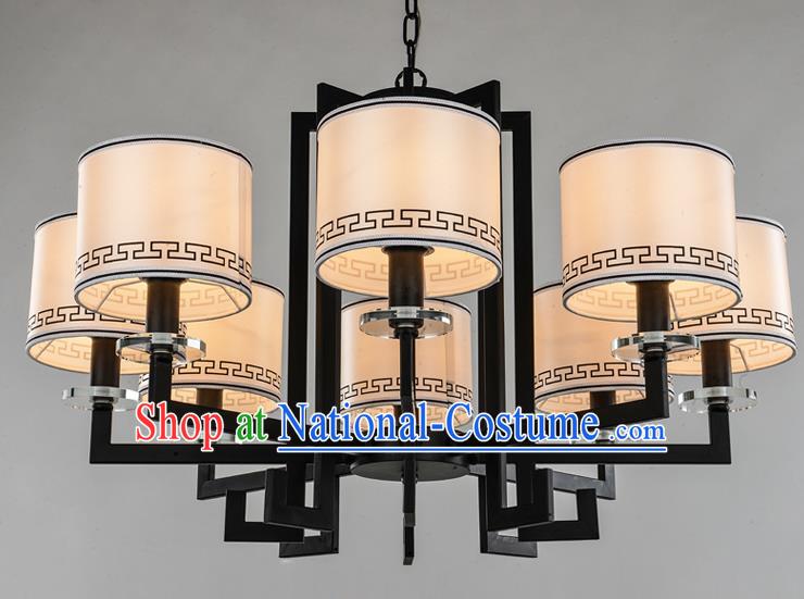 Traditional Chinese Ceiling Palace Lanterns Handmade Eight-Lights Lantern Ancient Lamp