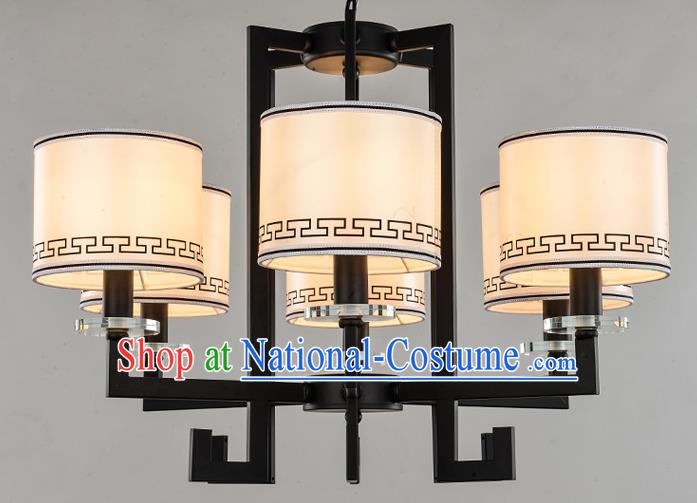 Traditional Chinese Ceiling Palace Lanterns Handmade Six-Lights Lantern Ancient Lamp