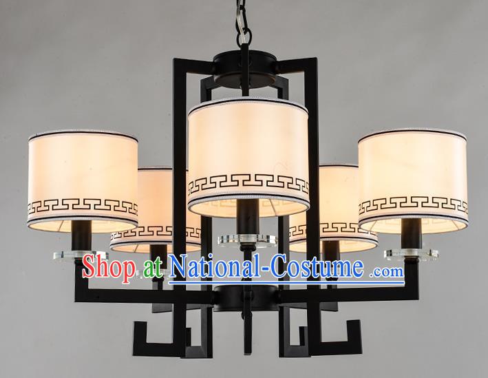 Traditional Chinese Ceiling Palace Lanterns Handmade Five-Lights Lantern Ancient Lamp