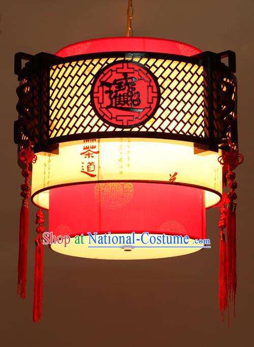 Traditional Chinese Painted Palace Lanterns Handmade Wood Hanging Lantern Ancient Ceiling Lamp