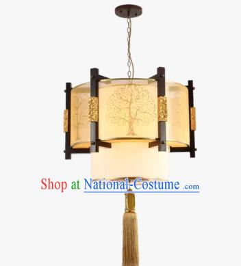 Traditional Chinese Round Hanging Palace Lanterns Handmade Lantern Ancient Ceiling Lamp