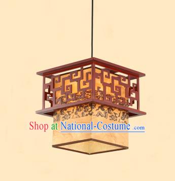 Traditional Chinese Palace Lanterns Handmade Wood Hanging Lantern Ancient Ceiling Lamp