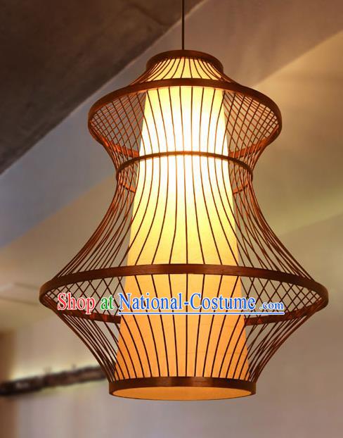 Traditional Chinese Bamboo Weaving Hanging Lanterns Handmade Lantern Ancient Lamp