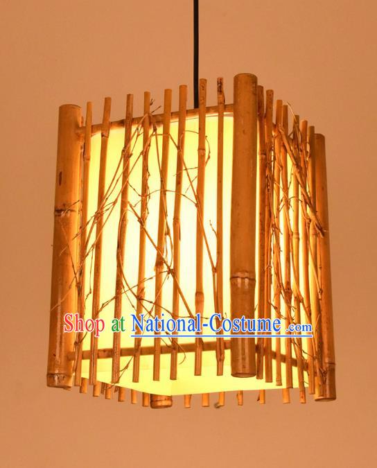 Traditional Chinese Bamboo Hanging Lanterns Handmade Ceiling Lantern Ancient Lamp