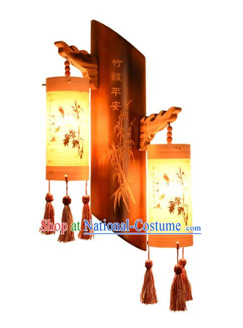 Traditional Chinese Carving Bamboo Lanterns Handmade Lantern Ancient Wall Lamp