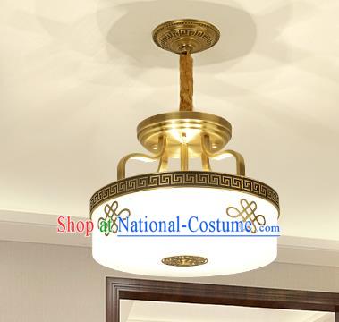 Traditional Chinese Golden Ceiling Lanterns Ancient Handmade Brass Lantern Ancient Lamp