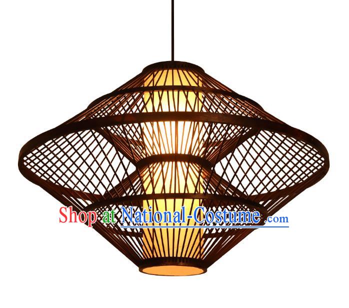 Traditional Asian Chinese Straw Plaited Lanterns Handmade Hanging Ceiling Lantern Ancient Lamp