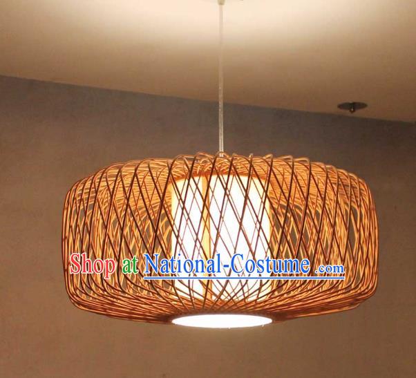 Traditional Asian Straw Plaited Lanterns Handmade Hanging Ceiling Lantern Ancient Lamp