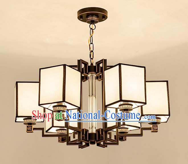 Traditional Handmade Chinese Brass Palace Lanterns Ancient Six-Lights Ceiling Lantern Ancient Lamp