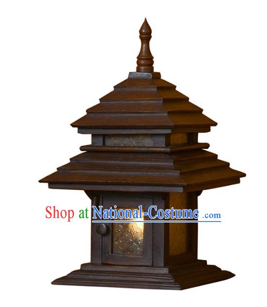 Handmade Traditional Thailand Wood Desk Lantern Asian Lanterns Religion Lantern