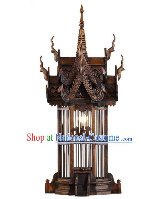 Handmade Traditional Thailand Wood Wall Lantern Asian Lanterns Religion Lantern