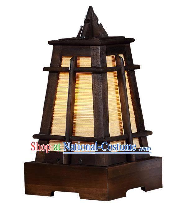 Handmade Thailand Lantern Asian Lanterns Religion Wood Desk Lantern Traditional Lamp