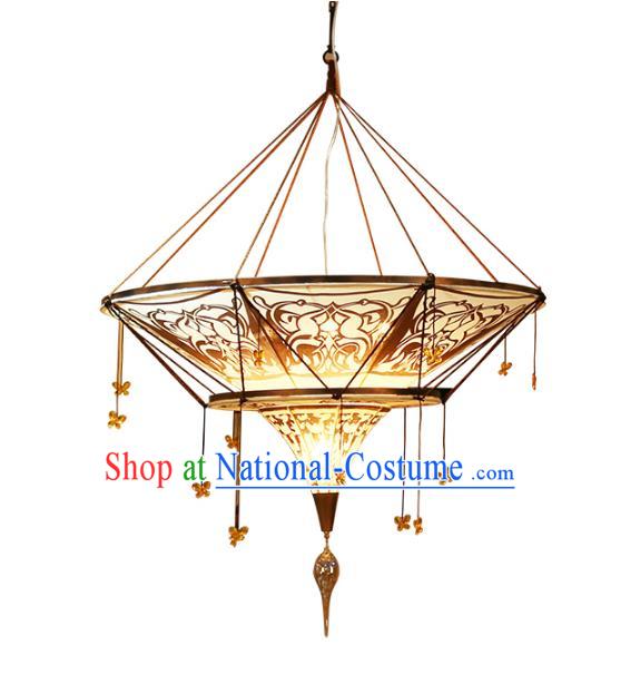 Traditional Thailand Handmade Hanging Lantern Southeast Asian Ceiling Lanterns Religion Lantern