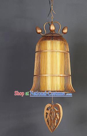 Traditional Thailand Handmade Yellow Hanging Lantern Southeast Asian Lanterns Religion Lantern