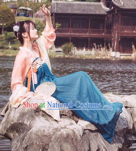 Traditional Chinese Ancient Costume China Ancient Tang Dynasty Hanfu Princess Dress Clothing