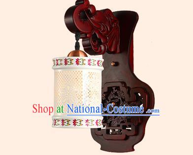 China Handmade Ceramics Lantern Ancient Wood Wall Lanterns Traditional Lamp