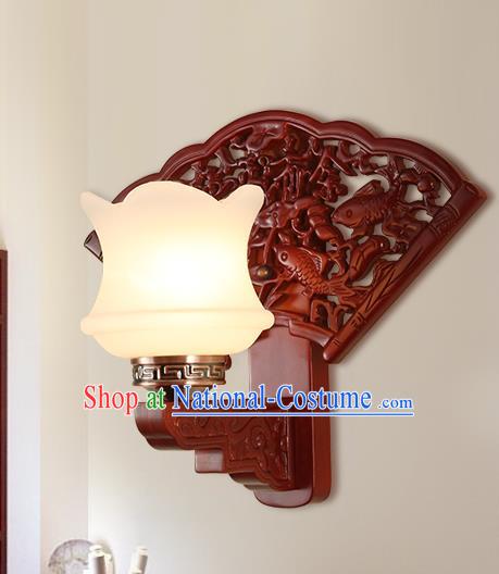 China Handmade Palace Lanterns Wall Lantern Ancient Wood Carving Lanterns Traditional Lamp