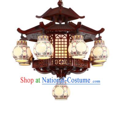 Traditional Chinese Handmade Lantern Wood Carving Lantern Ancient Palace Ceiling Lanterns