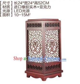 China Handmade Palace Lanterns Desk Lantern Ancient Wood Carving Lanterns Traditional Lamp