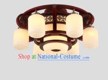 Traditional Chinese Handmade Six-Lights Lantern Wood Lantern Ancient Palace Ceiling Lanterns