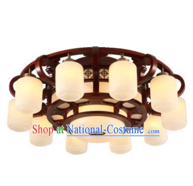 Traditional Chinese Handmade Ten-Lights Lantern Wood Lantern Ancient Palace Ceiling Lanterns