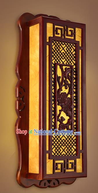 China Handmade Palace Lanterns Wall Lantern Ancient Wood Carving Plum Blossom Lanterns Traditional Lamp