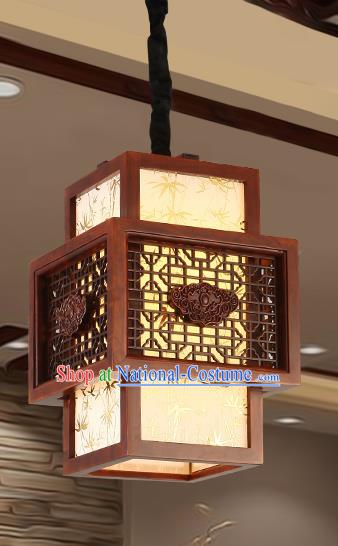 Traditional Chinese Handmade Sheepskin Lantern Wood Palace Lantern Ancient Ceiling Lanterns